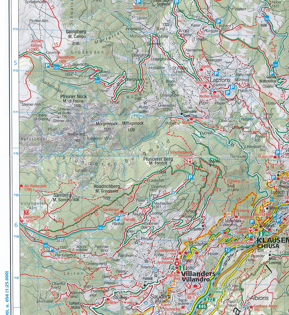 Wandelkaart 672 Dolomiten Dolomieten Kompass 9783850269971