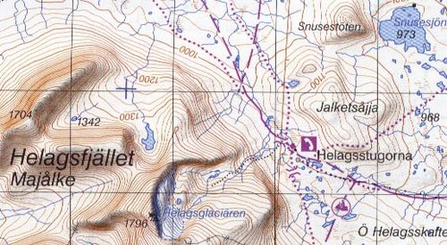 Wandelkaart W1 Fjällkarta Grövelsjön - Lofsdalen | Lantmäteriet