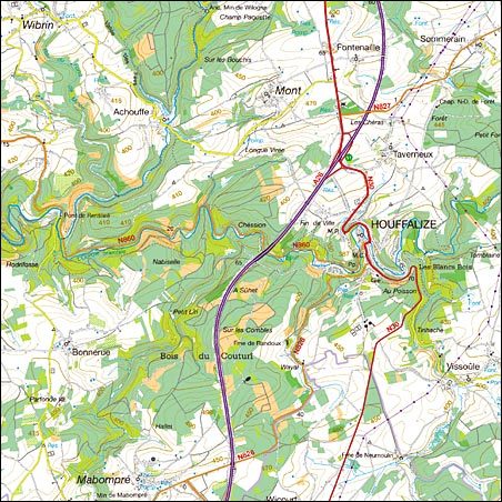 Topografische Kaart Wandelkaart Topo Ieper Salient