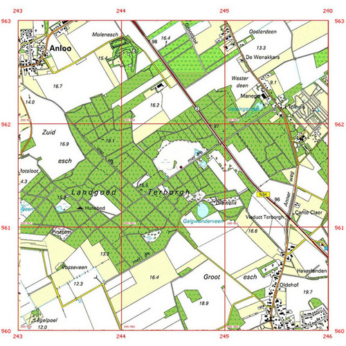 Topografische Kaart Wandelkaart 17C Hoogeveen 9789035001725