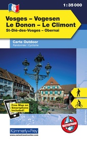 Wandelkaart 6 Outdoorkarte FR Elsass, Vogesen - Vosges, Le Donon, Le Climont | Kümmerly & Frey