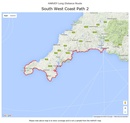 Wandelkaart South West Coast Path 2 | Harvey Maps