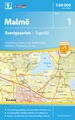 Wandelkaart - Topografische kaart 1 Sverigeserien Malmö - Malmo | Norstedts