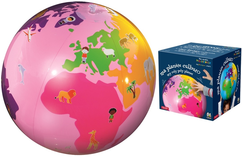 desinfecteren jaloezie grillen Opblaasbare wereldbol - globe Mijn planeet Culbuto roze | Caly Toys |  3760039940445 | Reisboekwinkel De Zwerver