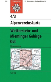 Wandelkaart 04/3 Alpenvereinskarte Wetterstein und Mieminger Gebirge - Ost | Alpenverein