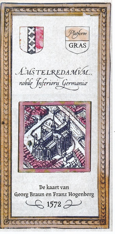 Goede Historische Kaart Plattegrond Amsterdam - 1572 Amstelredamum HB-02