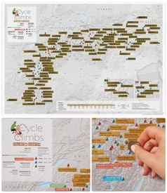 Scratch Map Alpine Cycle Climbs | Maps International