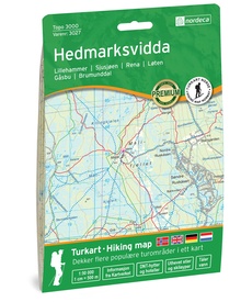 Wandelkaart 3027 Topo 3000 Hedmarksvidda | Nordeca