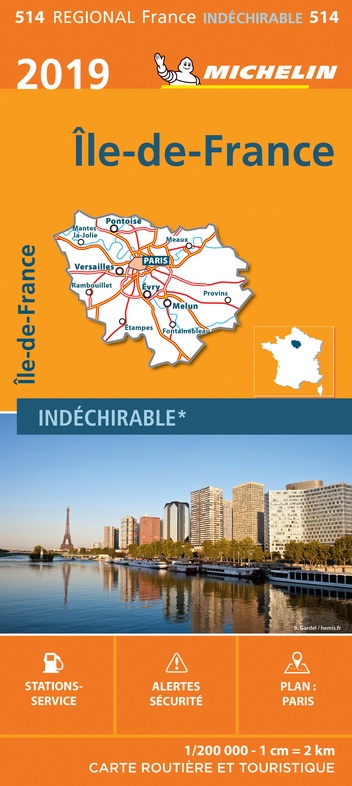 Wegenkaart Landkaart 514 Île De France 2019 Michelin 9782067236783 Reisboekwinkel De Zwerver 7505