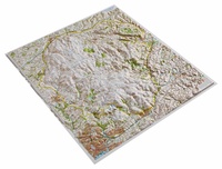 Dartmoor reliëf kaart lichte kader