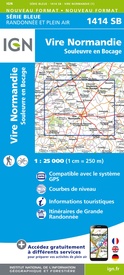 Wandelkaart - Topografische kaart 1414 SB - Serie Bleue Vire Normandie, Souleuvre en Bocage | IGN - Institut Géographique National