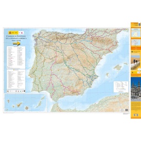 Pelgrimsroute (kaart) - Wandelkaart Camino de Santiago in Spanje | CNIG - Instituto Geográfico Nacional