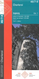 Wandelkaart - Topografische kaart 46/7-8 Topo25 Charleroi | NGI - Nationaal Geografisch Instituut