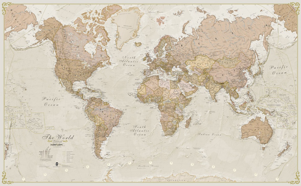 Antiek & politiek , 136 x 84 cm Maps International | 9781910378038 | Reisboekwinkel De Zwerver