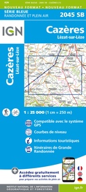 Wandelkaart - Topografische kaart 2045 SB - Serie Bleue Lézat-sur-Lèze, Cazeres | IGN - Institut Géographique National