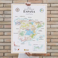 Espana mapa de los vinos | Wijnkaart van Spanje |  50 x 70 cm