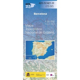 Topografische kaart 420-IV/421-III Barcelona | CNIG - Instituto Geográfico Nacional