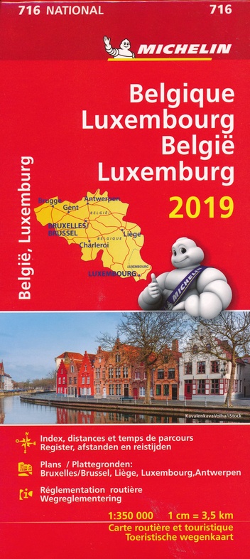 Wegenkaart Landkaart 716 Belgie En Luxemburg 2019 Michelin 9782067236462 Reisboekwinkel 9694