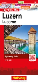 Stadsplattegrond 3 in 1 city map Luzern | Hallwag