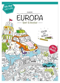 Kleurboek Europa Speel- en kleurplaat | Very Mappy