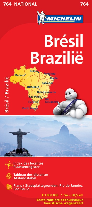 Wegenkaart - Landkaart 764 Bresil - Brazilië | Michelin | 9782067173491 ...