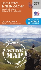 Wandelkaart - Topografische kaart 377 OS Explorer Map | Active Loch Etive / Glen Orchy | Ordnance Survey