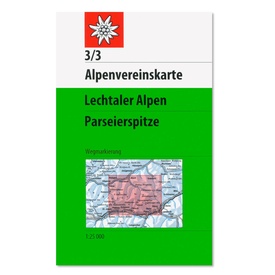 Wandelkaart 3/3 Alpenvereinskarte Lechtaler Alpen - Parseierspitze | Alpenverein