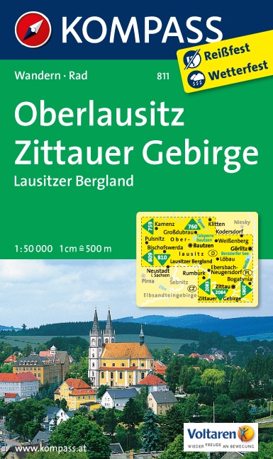 Wandelkaart 811 Oberlausitz Zittauer Gebirge | Kompass | 9783850266833