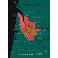 Bordeaux - Carte du vin | Wijnkaart | 50 x 70 cm