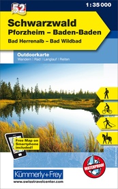 Wandelkaart 52 Outdoorkarte Schwarzwald - Zwarte Woud | Kümmerly & Frey