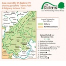 Topografische kaart - Wandelkaart 171 OS Explorer Map | Active Chiltern Hills West | Ordnance Survey Wandelkaart - Topografische kaart 171 OS Explorer Map Chiltern Hills West | Ordnance Survey