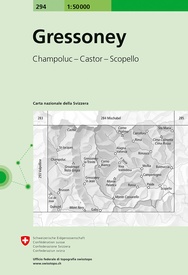 Wandelkaart - Topografische kaart 294 Gressoney | Swisstopo