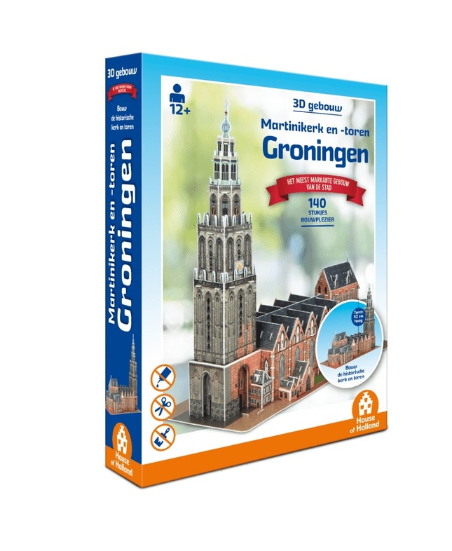 Heerlijk Floreren uitvoeren 3D Puzzel 3D Martinikerk en Martinitoren Groningen | House of holland |  8719324373265 | Reisboekwinkel De Zwerver