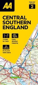 Wegenkaart - landkaart 2 Road Map Britain Central Southern England | AA Publishing