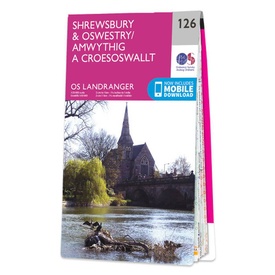 Wandelkaart - Topografische kaart 126 Landranger Shrewsbury & Oswestry - Wales | Ordnance Survey