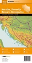 Wegenkaart - landkaart Kroatië - Slovenië - Bosnië-Herzegovina | Kartografija