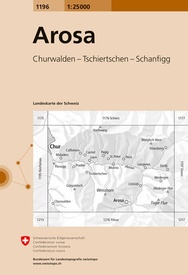 Wandelkaart - Topografische kaart 1196 Arosa | Swisstopo