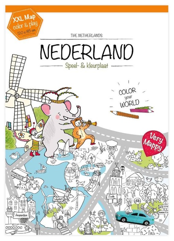 Gastheer van Efficiënt bezig Kleurboek Nederland Speel- & kleurplaat | Very Mappy | 8717953185464 |  Reisboekwinkel De Zwerver