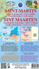 Wandelkaart - Wegenkaart - landkaart Sint Maarten - St. Martin | Kasprowski Maps