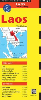 Landkaart - wegenkaart Laos | Periplus | 