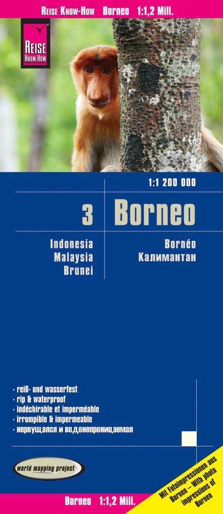 Online bestellen: Wegenkaart - landkaart 3 Borneo | Reise Know-How Verlag