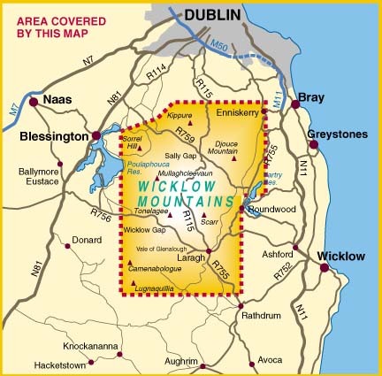 Wandelkaart Wicklow Mountains Harvey Maps 9781851373833   Yhswwiloc 