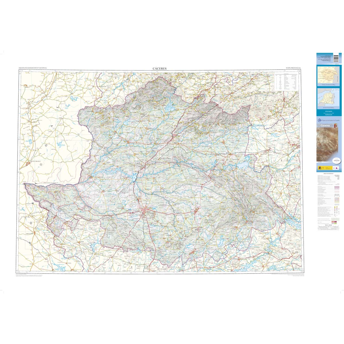 Online bestellen: Wegenkaart - landkaart Mapa Provincial Caceres | CNIG - Instituto Geográfico Nacional