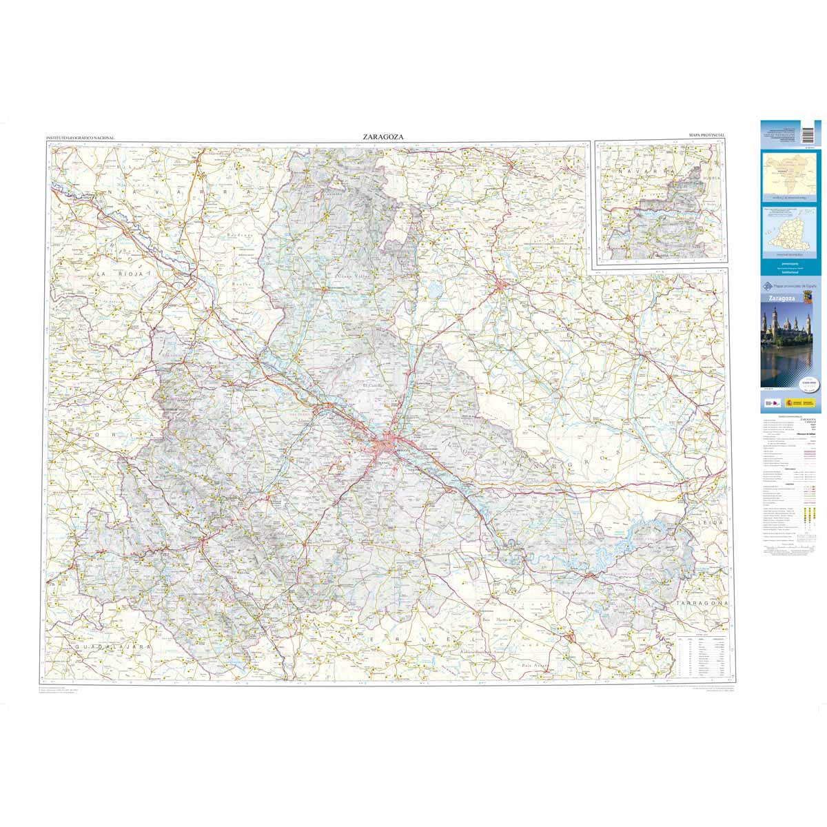 Online bestellen: Wegenkaart - landkaart Mapa Provincial Zaragoza | CNIG - Instituto Geográfico Nacional