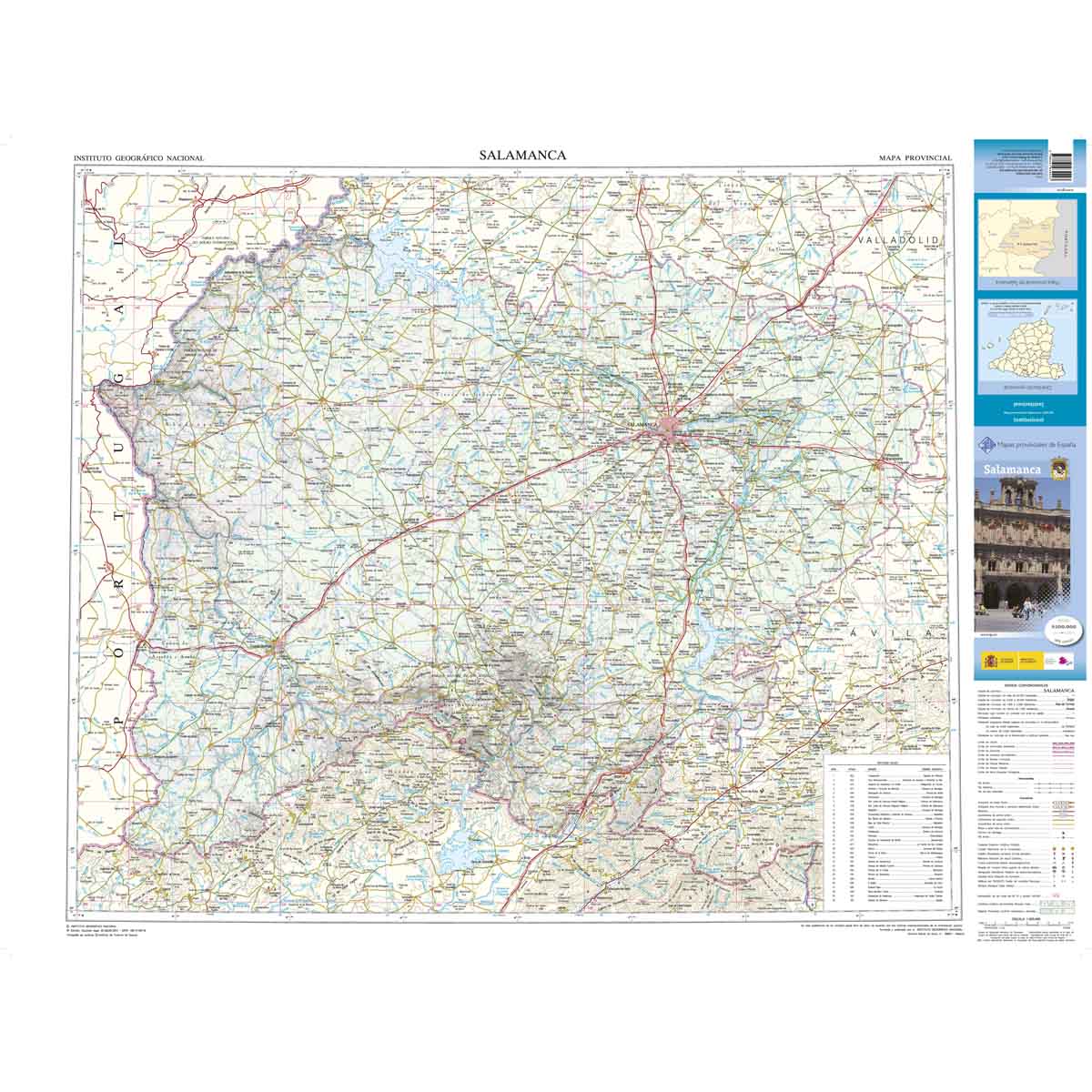 Online bestellen: Wegenkaart - landkaart Mapa Provincial Salamanca | CNIG - Instituto Geográfico Nacional