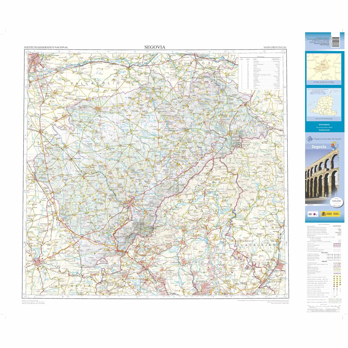 Online bestellen: Wegenkaart - landkaart Mapa Provincial Segovia | CNIG - Instituto Geográfico Nacional