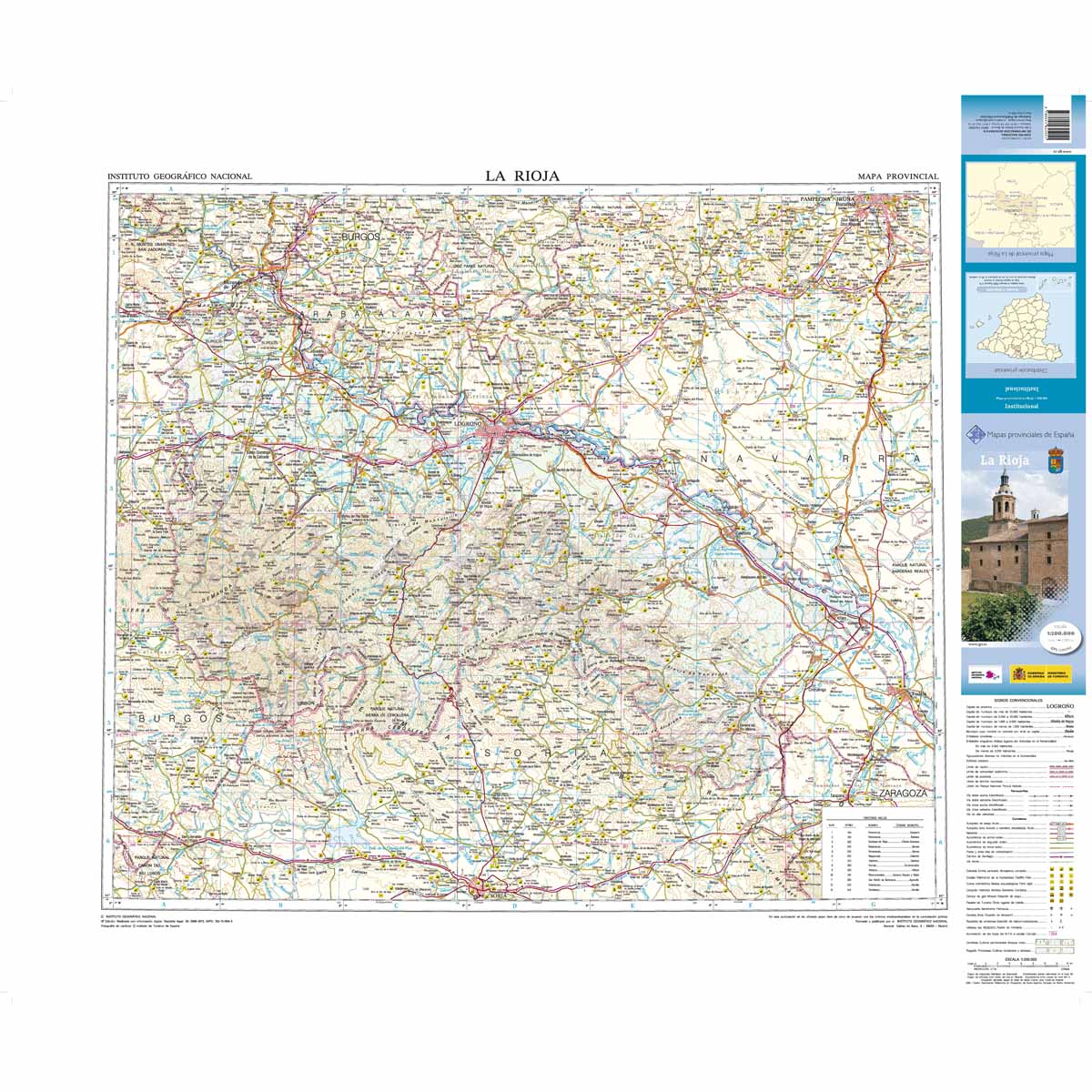 Online bestellen: Wegenkaart - landkaart Mapa Provincial La Rioja | CNIG - Instituto Geográfico Nacional