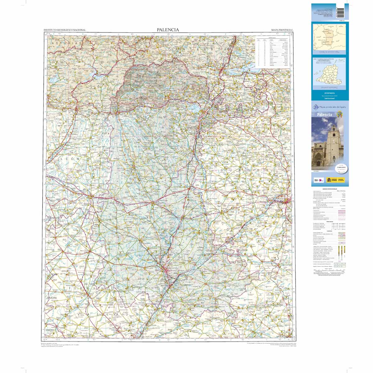 Online bestellen: Wegenkaart - landkaart Mapa Provincial Palencia | CNIG - Instituto Geográfico Nacional