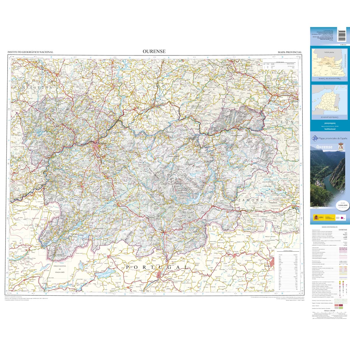 Online bestellen: Wegenkaart - landkaart Mapa Provincial Ourense | CNIG - Instituto Geográfico Nacional