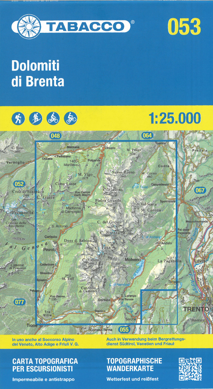 Wandelkaart 053 Dolomiti di Br…